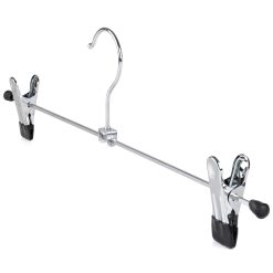 Alternative view of Large Metal Clip Hanger for Trousers and Skirts, 40cm, Chrome