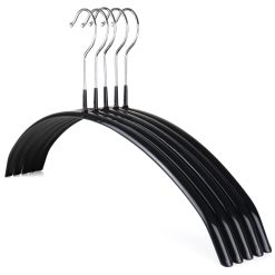 Alternative view of Jumper Knitwear Hanger, Non-Slip Rubber Coating on Chrome Metal Frame, 42cm, Black
