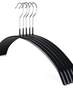 Alternative view of Jumper Knitwear Hanger, Non-Slip Rubber Coating on Chrome Metal Frame, 42cm, Black