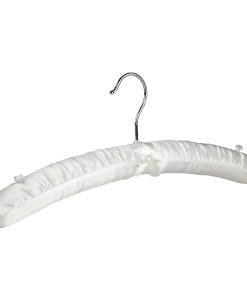 41cm ivory satin padded coat hanger