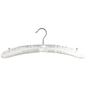 41cm ivory satin padded coat hanger 405 032 front view