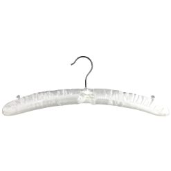 41cm ivory satin padded coat hanger 405 032 front view