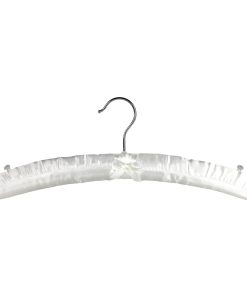 41cm ivory satin padded coat hanger 405 032 front view