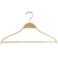 42cm scandi chic wooden suit hanger 402 676 front view