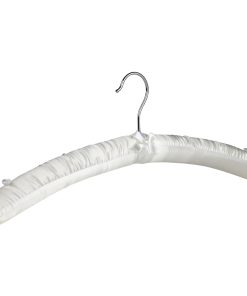 47cm ivory satin padded coat hanger 405 038