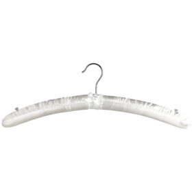 47cm ivory satin padded coat hanger 405 038 front view
