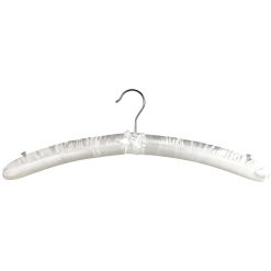47cm ivory satin padded coat hanger 405 038 front view