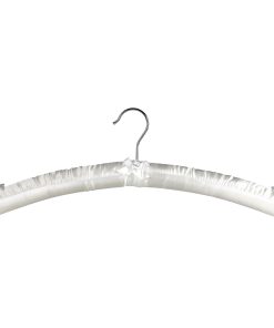 47cm ivory satin padded coat hanger 405 038 front view