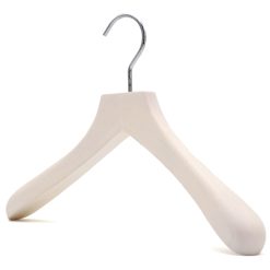 Alternative view of Luxury White Wooden Jacket Hanger, White Wash FSC Beechwood, 41cm