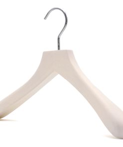 Alternative view of Luxury White Wooden Jacket Hanger, White Wash FSC Beechwood, 41cm