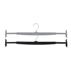 Expandable Plastic Skirt Hangers, Grey and Black