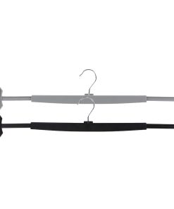 Expandable Plastic Skirt Hangers, Grey and Black