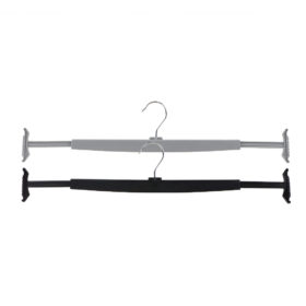Expandable Plastic Skirt Hangers, Grey and Black