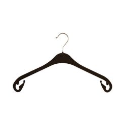 Alternative view of Plastic Coat Hanger with Underhooks, Black, 43cm (NA43)