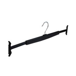 Small Expandable Skirt Hanger, Black Plastic, 29-45cm