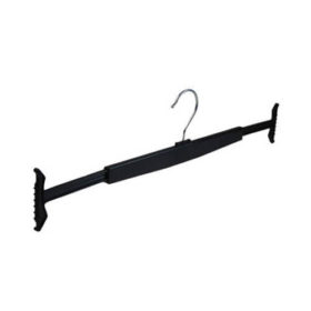 Small Expandable Skirt Hanger, Black Plastic, 29-45cm