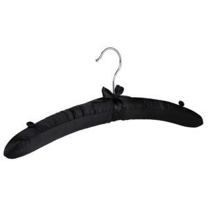 Black Satin Padded Hanger, 43cm