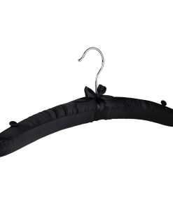 Black Satin Padded Hanger, 43cm