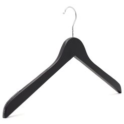 black wooden non-slip hangers