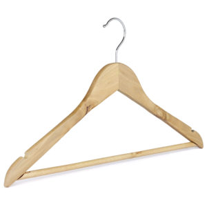 Wooden Economy Suit Hanger, 44cm, Natural Wood