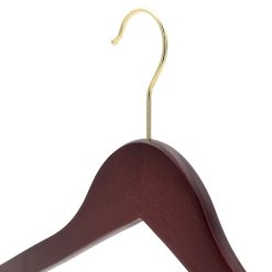wooden hangers walnut wood 402 770 close up three