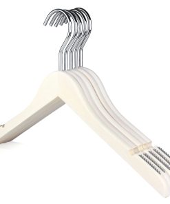 Alternative view of Luxury White Wooden Hanger, White Wash FSC Beechwood, 40cm