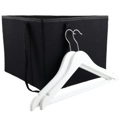 Coat Hanger Storage Organiser Bag, Black Canvas