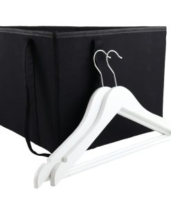 Coat Hanger Storage Organiser Bag, Black Canvas