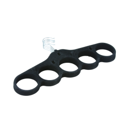 flocked velvet scarf hanger black 403-350