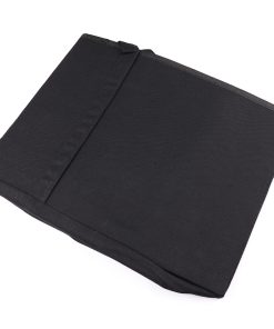 Black Canvas Coat Hanger Storage Hamper Folded