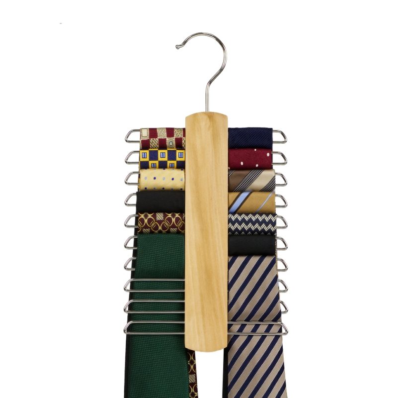 Tie Holder Rack Wooden Tie Hanger The Hanger Store