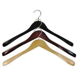 Black, Dark & Natural Wooden 45cm Jacket Hangers