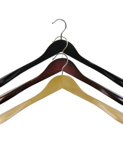 Black, Dark & Natural Wooden 45cm Jacket Hangers