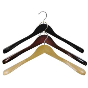 Black, Dark & Natural Wooden 45cm Jacket Hangers