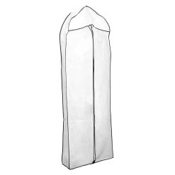 Alternative view of Long Dress Cover, White with Black Trim, 6ft (1.83m)