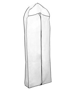 Alternative view of Long Dress Cover, White with Black Trim, 6ft (1.83m)