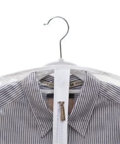 Suit Cover Clear Plastic, 40 x 23 inches, zip close up in use