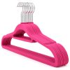 Pink Velvet Coat Hanger, Slimline & Space-Saving, 42cm