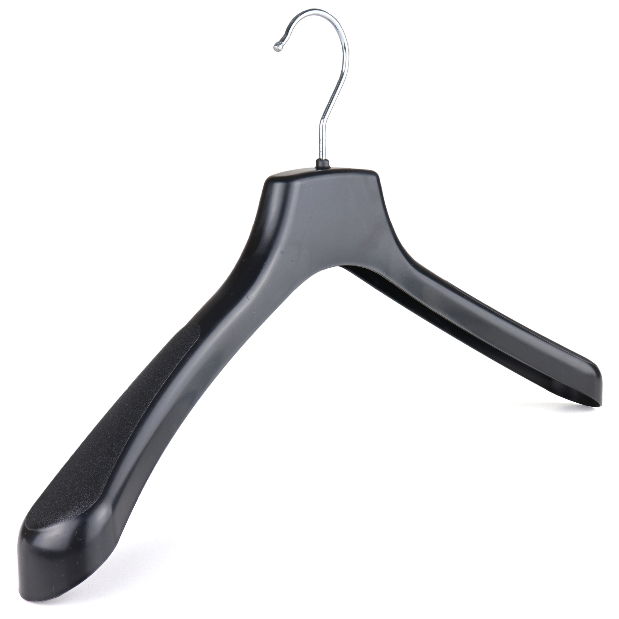 Black Plastic Jacket Hanger, 42cm (SA42) Strong Plastic Coat & Clothes Hangers