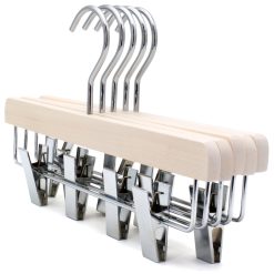 Alternative view of Luxury White Wooden Clip Hanger, White Wash FSC Beechwood, 35cm
