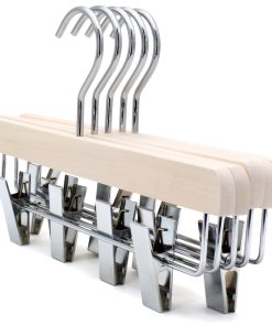 Alternative view of Luxury White Wooden Clip Hanger, White Wash FSC Beechwood, 35cm