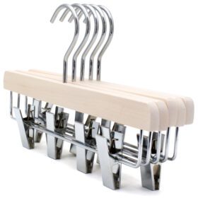 Alternative view of Luxury White Wooden Clip Hanger, White Wash FSC Beechwood, 35cm