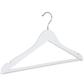 White Wooden Suit Hanger