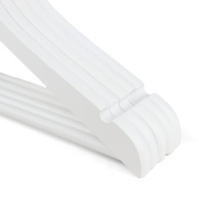 Alternative view of White Wooden Suit Hanger, 40cm, with Bar & Notches