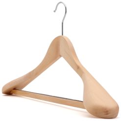 Alternative view of Broad Wooden Suit Hanger, Broad Ends & Non-Slip Trouser Bar, 45cm