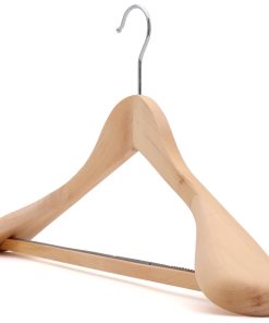 Alternative view of Broad Wooden Suit Hanger, Broad Ends & Non-Slip Trouser Bar, 45cm