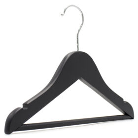 Black wooden children's hanger