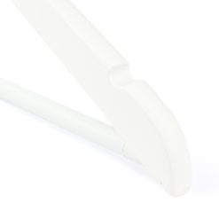 White Wooden Hanger with Non-Slip Bar