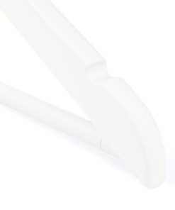 White Wooden Hanger with Non-Slip Bar