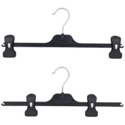 Alternative view of Black Plastic Hanger, Clips for Trousers and Skirts, 35cm